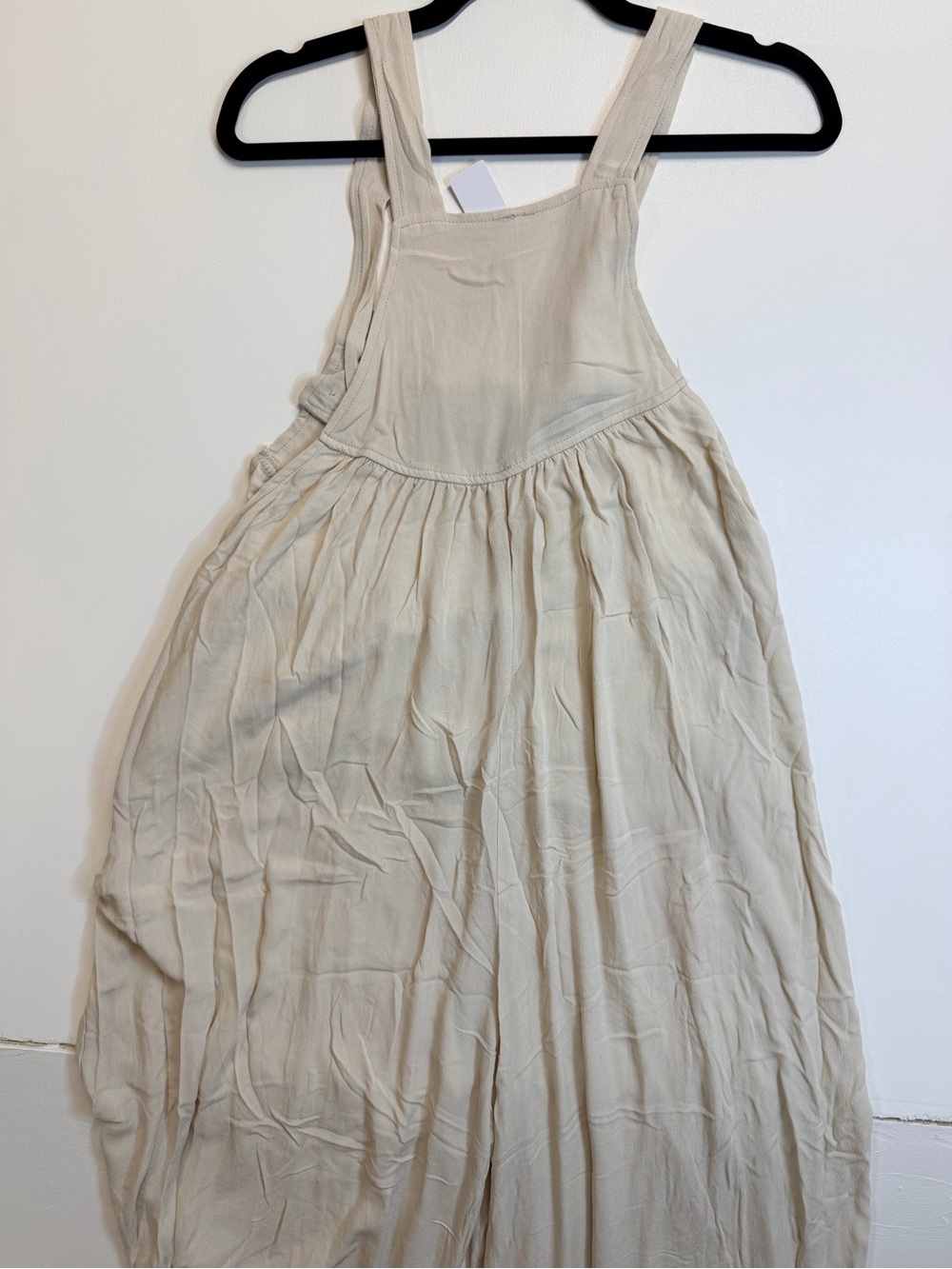 W149 Zenana Outfitters Light Cream Sleeveless Wide-Leg Jumpsuit NWOT - Picture 4 of 4